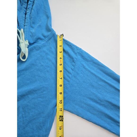 Jungmaven Womens Cropped XS Hemp Organic Cotton Maui Pullover Hoodie Blue - Picture 11 of 13